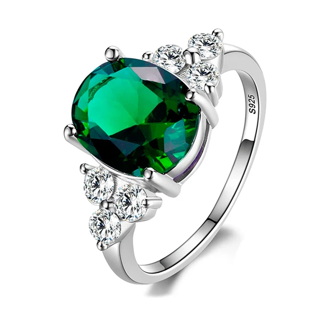 With Certificate Original 18K White Gold Color Ring Luxury 2.0ct Lab Diamond Wedding Bands Bride Women anillos de plata ley 925 ZCR004