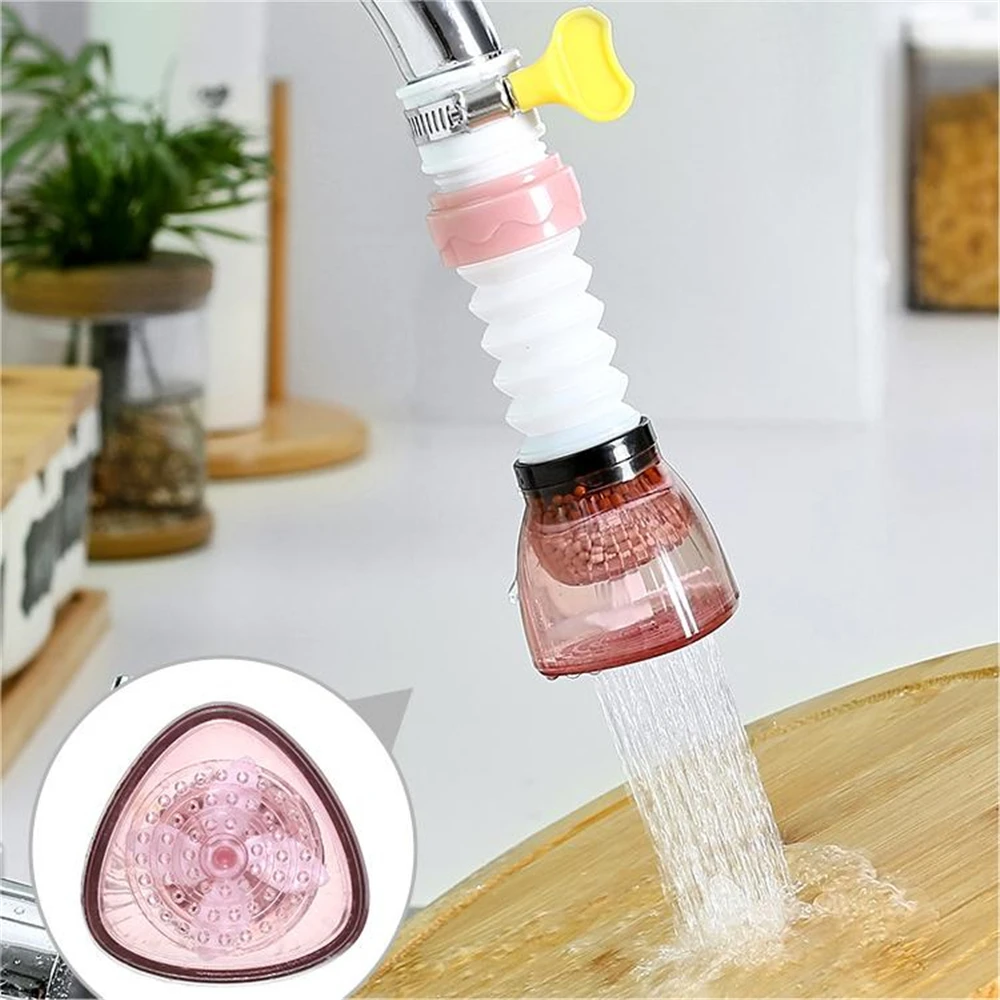 Description Picture 4 of itemRetractable Faucet Extender Filter Adapter Anti-Splash Filter Transparent Faucet Filter Nozzle with Water Purification L9BE