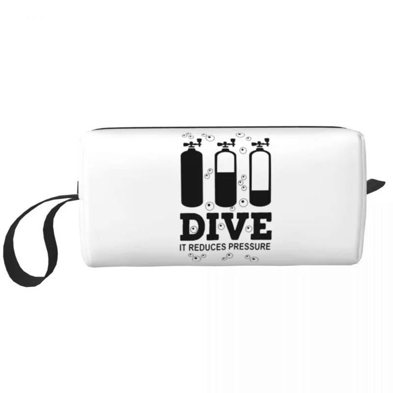 

Cute Scuba Diving Travel Toiletry Bag for Women Dive Diver Quote Makeup Cosmetic Bag Beauty Storage Dopp Kit