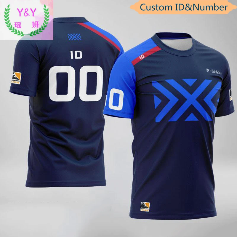 OWL New York EXCELSIOR Team Uniform Player Jersey Fans Game T Shirt Customized ID Number T-shirt Custom Name Tees Shirt Collar