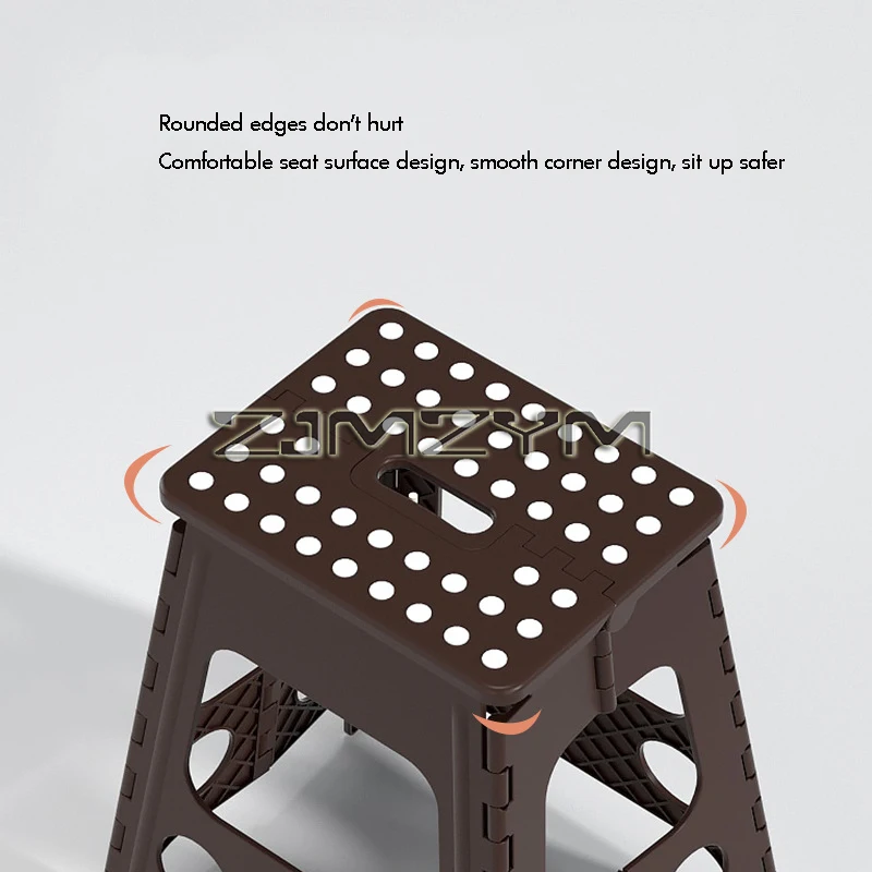 Foldable Step Stool Thicken Plastic Foldable Step Stool-Compact Plastic Portable Stool For Outdoor And Indoor