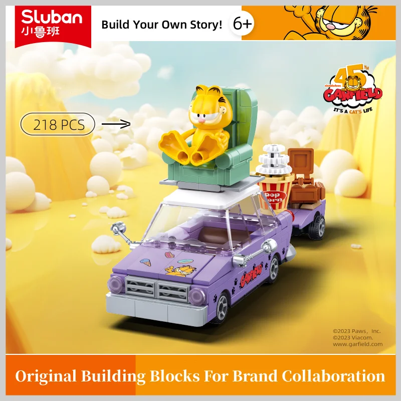 Sluban Building Block Toys Designer Toy Anime Movies Series B1222 Fat Cat Vintage Car 218PCS Compatible With Leading Brands
