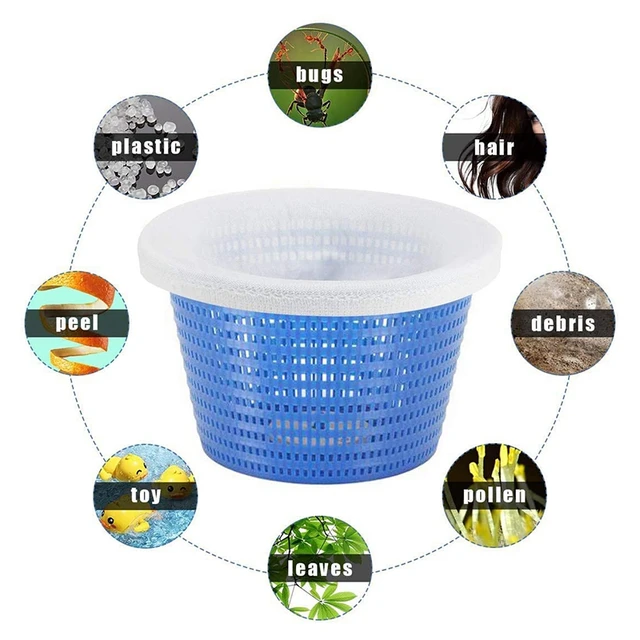10Db Medence Skimmer Zokni Kosár Szűrőmedence Szűrő Sover Úszómedence A Levelek Szűrésére - Image 2