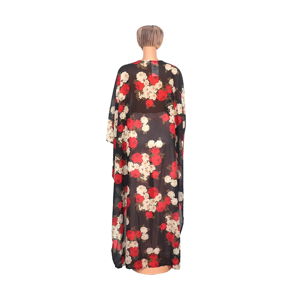 2 Piece Maxi Dress And Pants Sets Plus Size African Clothes For Women Tracksuit Kaftan Dresses Boubou Robe Vetement Femme 2023