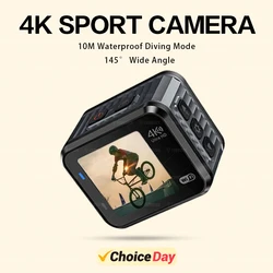 CERASTES Mini Action Camera 4K60fps Ultra HD V8 16MP WiFi 145° 10M Body Waterproof Helmet Video Recording Cameras Sports DV Cam