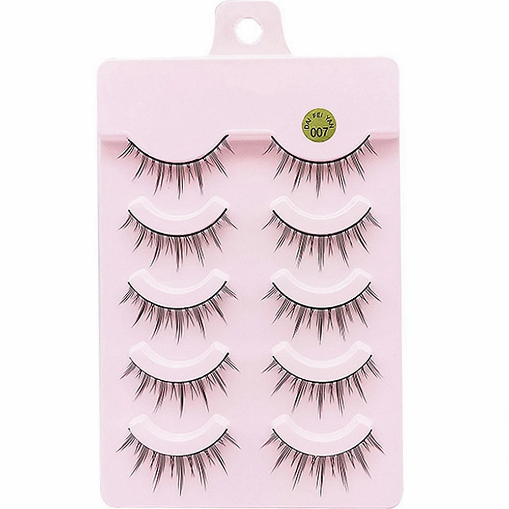 False Eyelashes 5 Pairs Super Natural Lashes Faux Cils 3D Fake Eyelashes Extension Soft Band lots Long Thick Reusable for makeup eyelash extensions fake eyelashes eyelash extension eyelash extension lashes false eyelashes