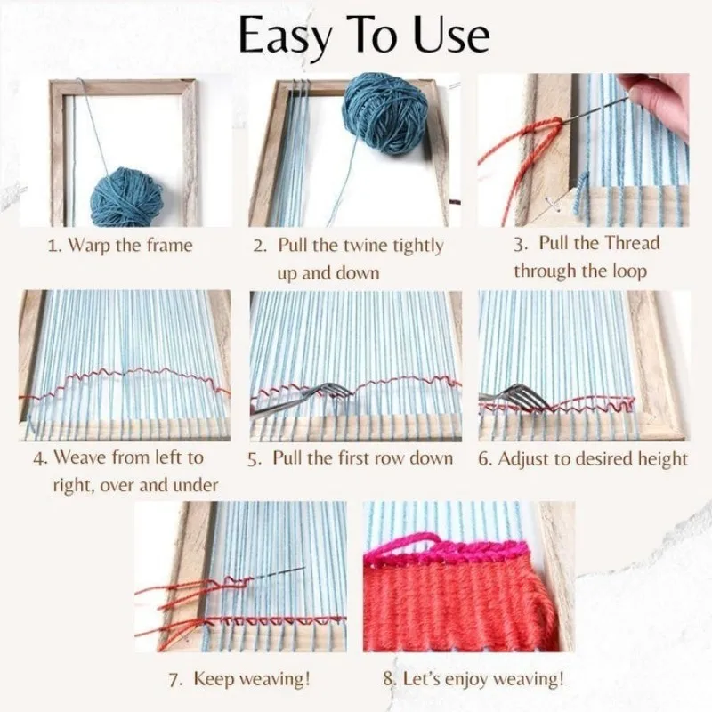 20cm Wooden Weaving Loom Starter Kit Hand-Woven DIY Woven Set Household Tapestry Scarf Multifunctional Loom Sewing Machine knitting loom
