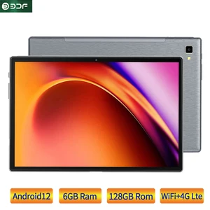 Планшет BDF 10,1 дюйм 800 * 1280 IPS экран 8 ядер 6 ГБ ОЗУ 128 ГБ ROM планшет 2.4G / 5G Wifi Android 12 Sim карты планшет