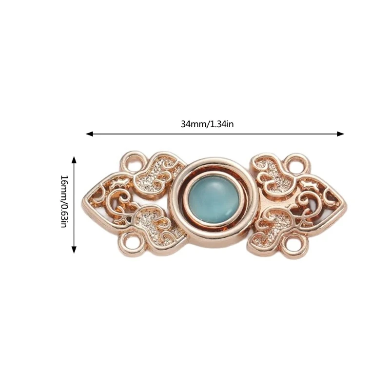 Delicate Flower Diamond Sewing Fasteners Cheongsam Buttons Delicate Suitable for Chinese Culture Enthusiasts