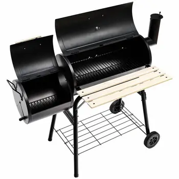 Outdoor BBQ Grill Charcoal Barbecue Pit Patio Backyard Meat Cooker Smoker 6