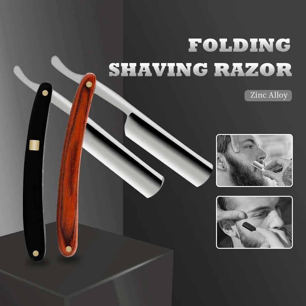 Manual Barber Razor Blade Wood Shaving Knife Men's Razor Professional