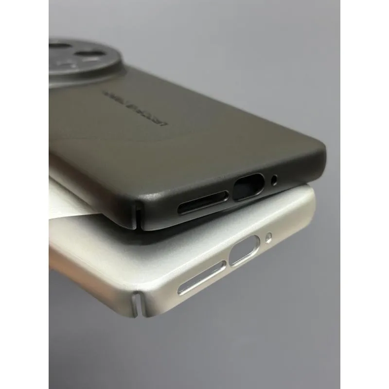 Luxury Leather Matte Splicing Phone Case with Plating Hard Bumper Cover