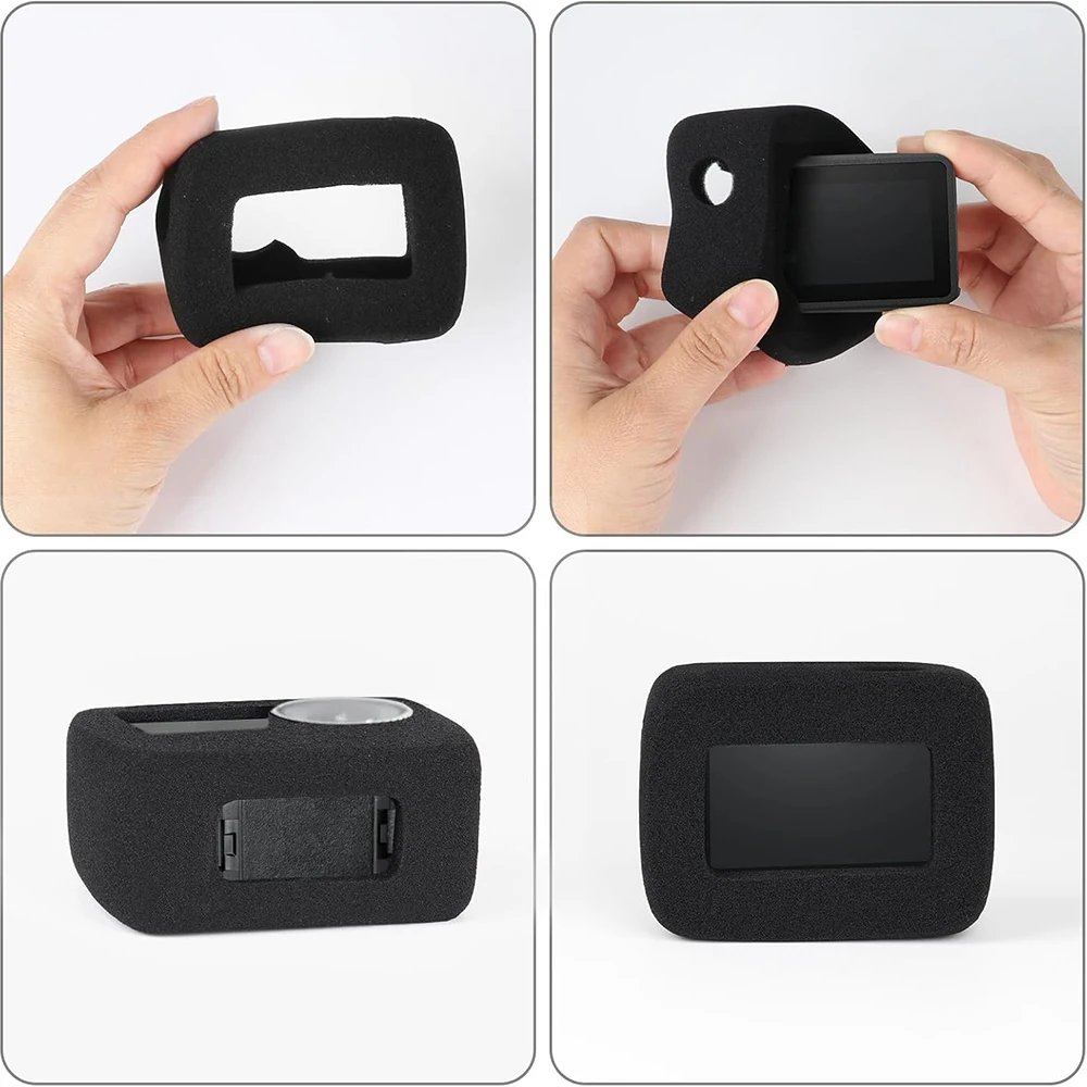 For DJI Osmo Action 5 Pro 4 3 Wind Noise Reduction Sponge Foam Windslayer Cover Housing Windproof Windshield Recording Case 5
