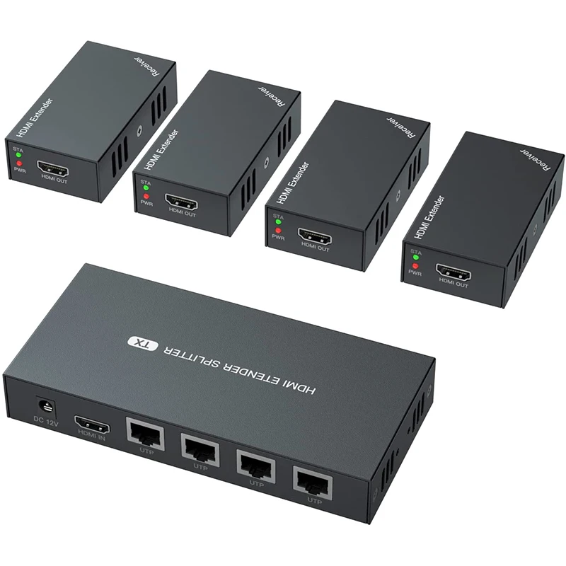 50M HDMI Splitter extender 1X4 extender HDMI over multiple