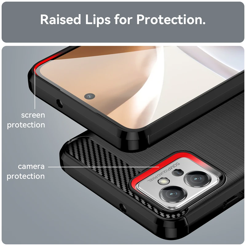 Carbon Fiber Shockproof TPU Soft Case - Enhanced Protection Cover