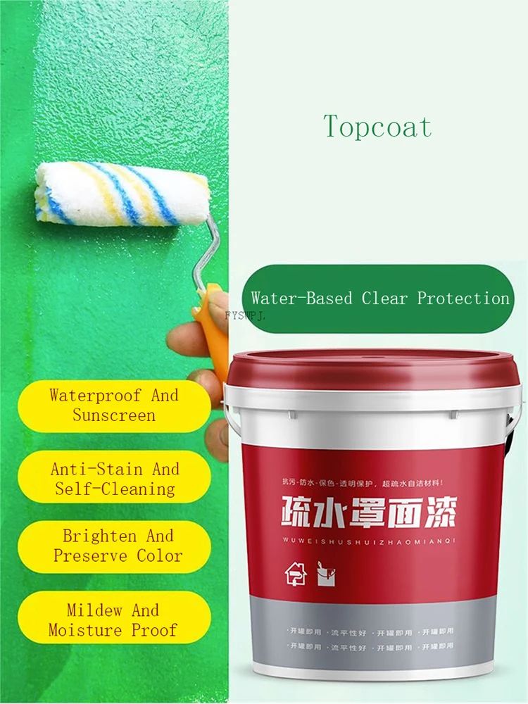 Transparent Topcoat Exterior Wall Paint Waterproof Sun Protection Wall Painting Protection Exterior Paint Water-Based Topcoat bike saddle bag cycling top tube bag waterproof transparent pvc phone protection bag for bikers