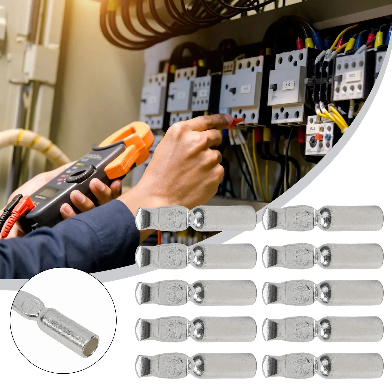 

Terminal Connector 4pcs FOR Anderson Plug Contacts Pins Lugs Terminals For 50/120Amp Connectors Terminal Connector Hot Sale