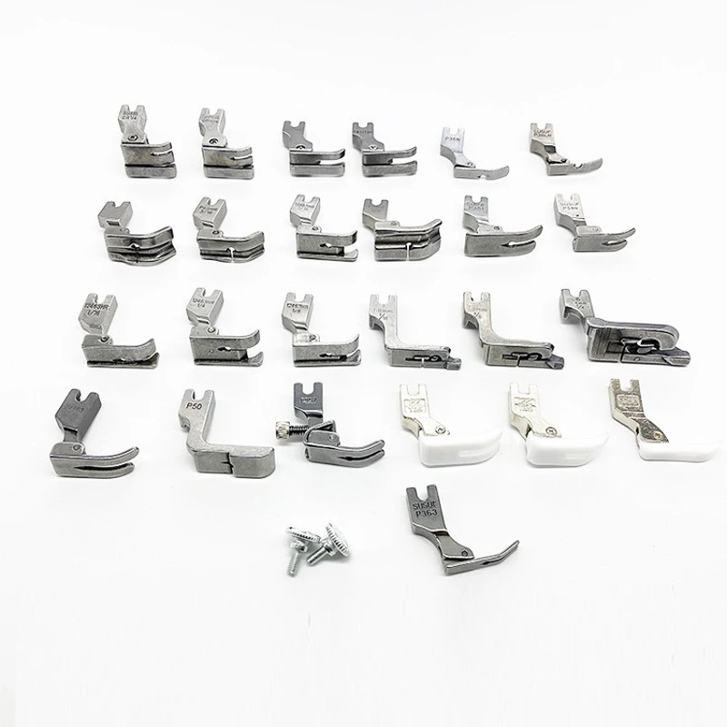 

PRESSER FOOT SET(25PCS) Compatible with JUKI DDL-555 DDL-5550 DDL-5600 DDL-8300 Industrial Lockstitch Sewing Machine Accessories