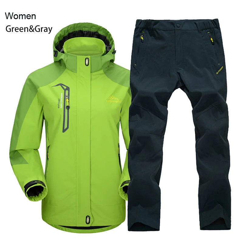 TRVLWEGO Women Jacket Pants Hiking Set Camping Spring Autumn TRVLWEGO Women Jacket Pants Hiking Set Camping Spring Autumn