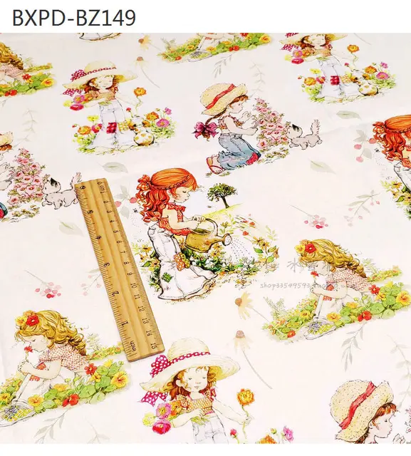 Sarah Kay Collection - BTY 1 Yard Cotton Woven Fabric - Retro Cartoon  Characters, Sarah Kay Vintage Kids Music Lover - AliExpress