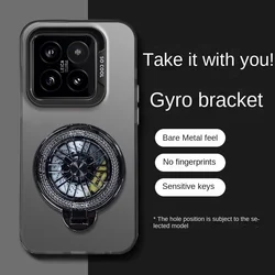 Enhanced Magnetic Gyro Ring Protective Hard PC Back Cover Case for Mi 13 (Black)