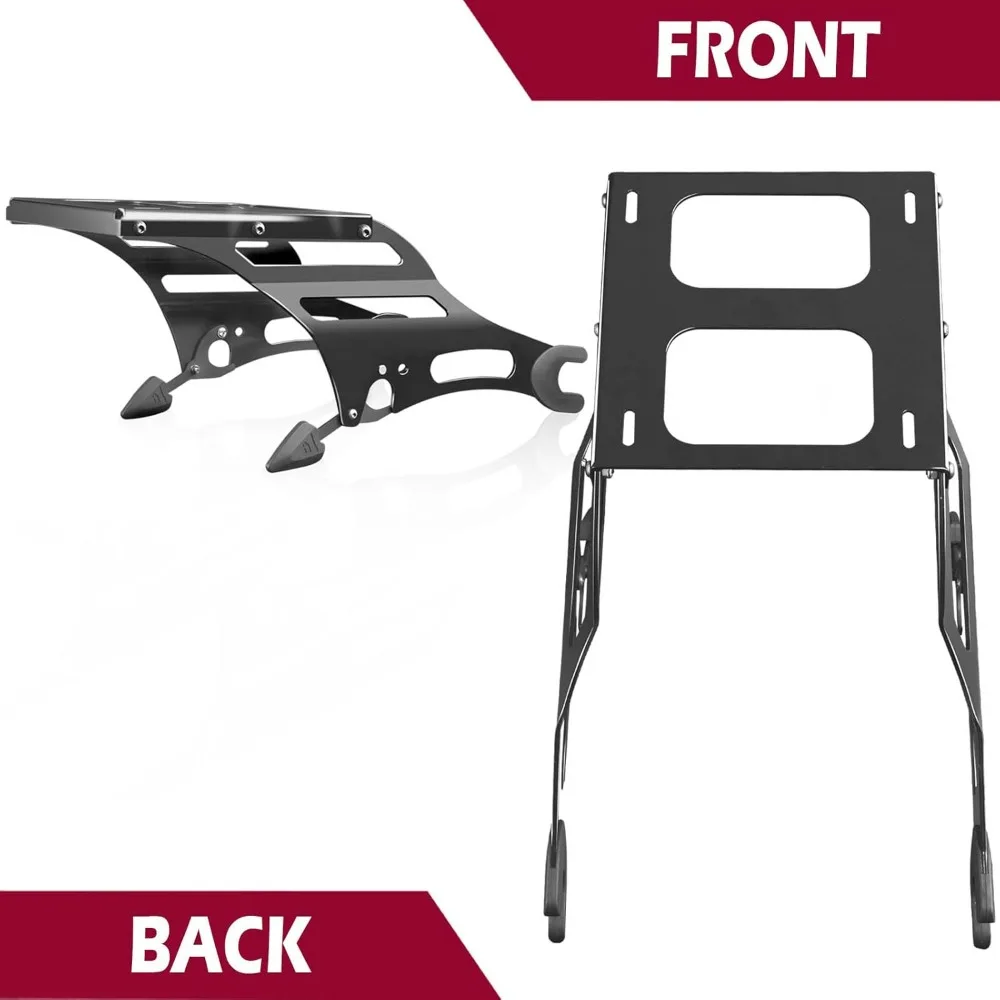 Quick Release Luggage Rack for Indian Chieftain Dark Horse and Road Models with Detachable Two-Up Mounting System