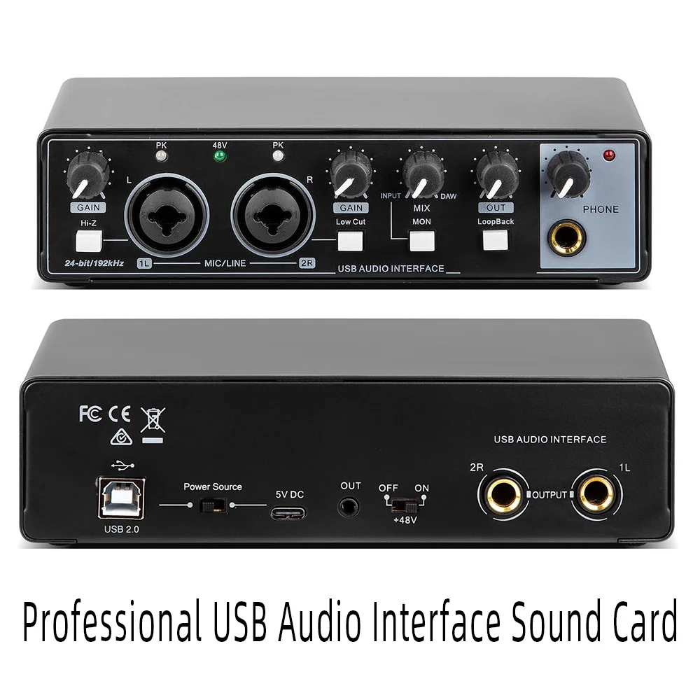 Interface Audio Recording Professional | Usb Audio Interface Guitar - Aliexpress