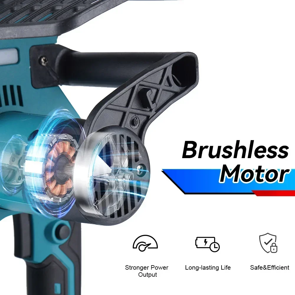 12'' 2000W Brushless Electric Saw Cordless Woodworking Garden Cutting Logging Machine Power Tools For Makita 18V Battery electric saw