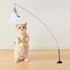 Funny Cat Toy Folorful Fluffy Feather With Bell Sucker Cat Stick Toy Kitten Play Interactive Detachable Teaser Wand Cat Supplies 5