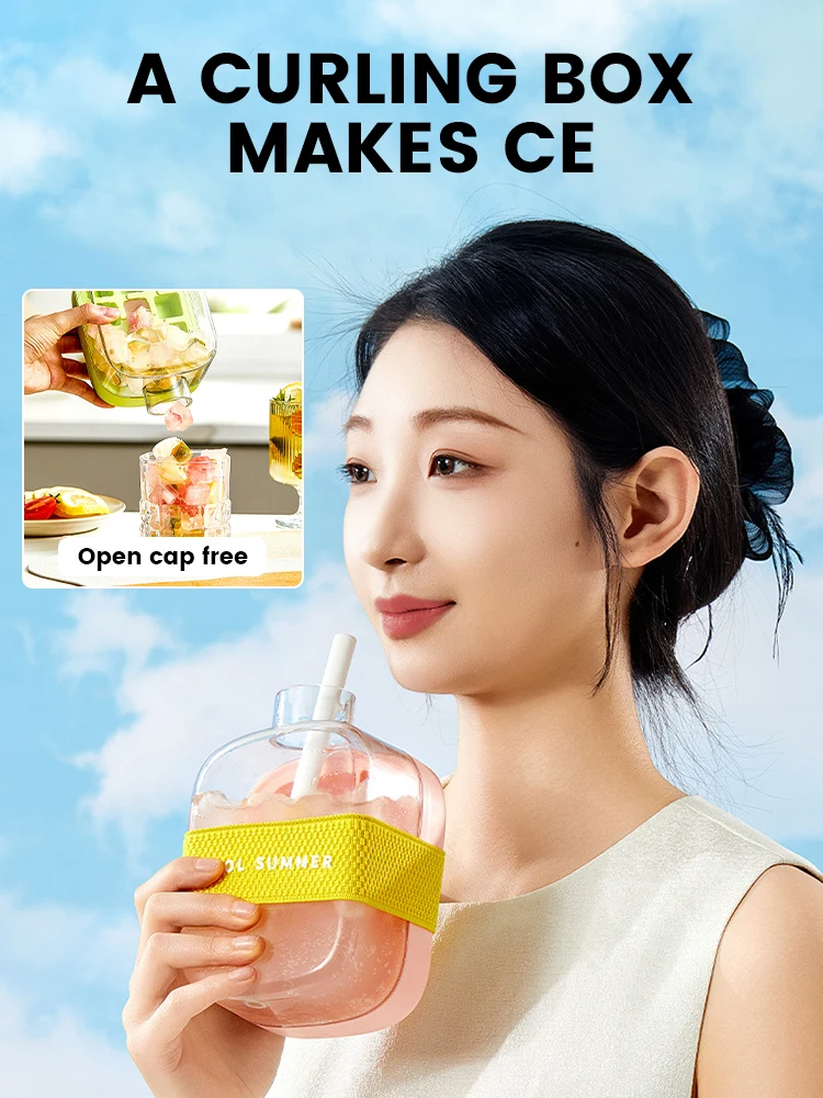 500ml/800ml Ice Cube Bottle Portable Silicone Freezer Ice Trays zero-contact pressure ice cube mold Whiskey Cube Maker