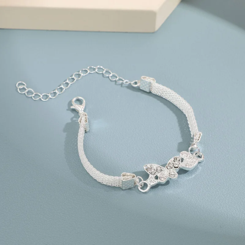 Rhinestone Infinity Bracelet Men's Women's Anklets Jewelry 8 Number Pendant Charm Blange Couple Bracelets for Lover Friend