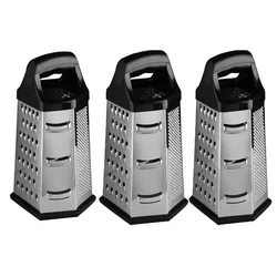 Versatile Stainless Steel 6-Sided Grater (3pc)