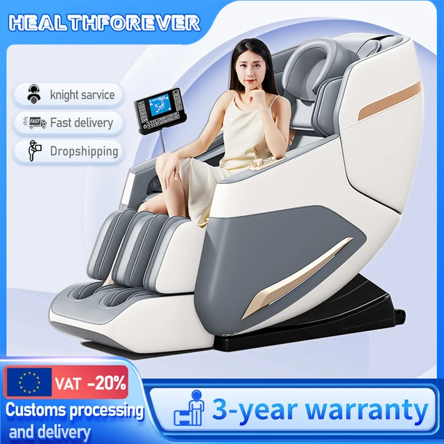 Massage Chair Full Body 8d Zero Gravity Luxury Leathe Electric 3D Spa Shiatsu Kneading Full Body Airbag Body Scan Sole Chair