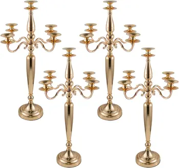 28-Inch Gold 5-Arm Candelabra (Set of 4) 1