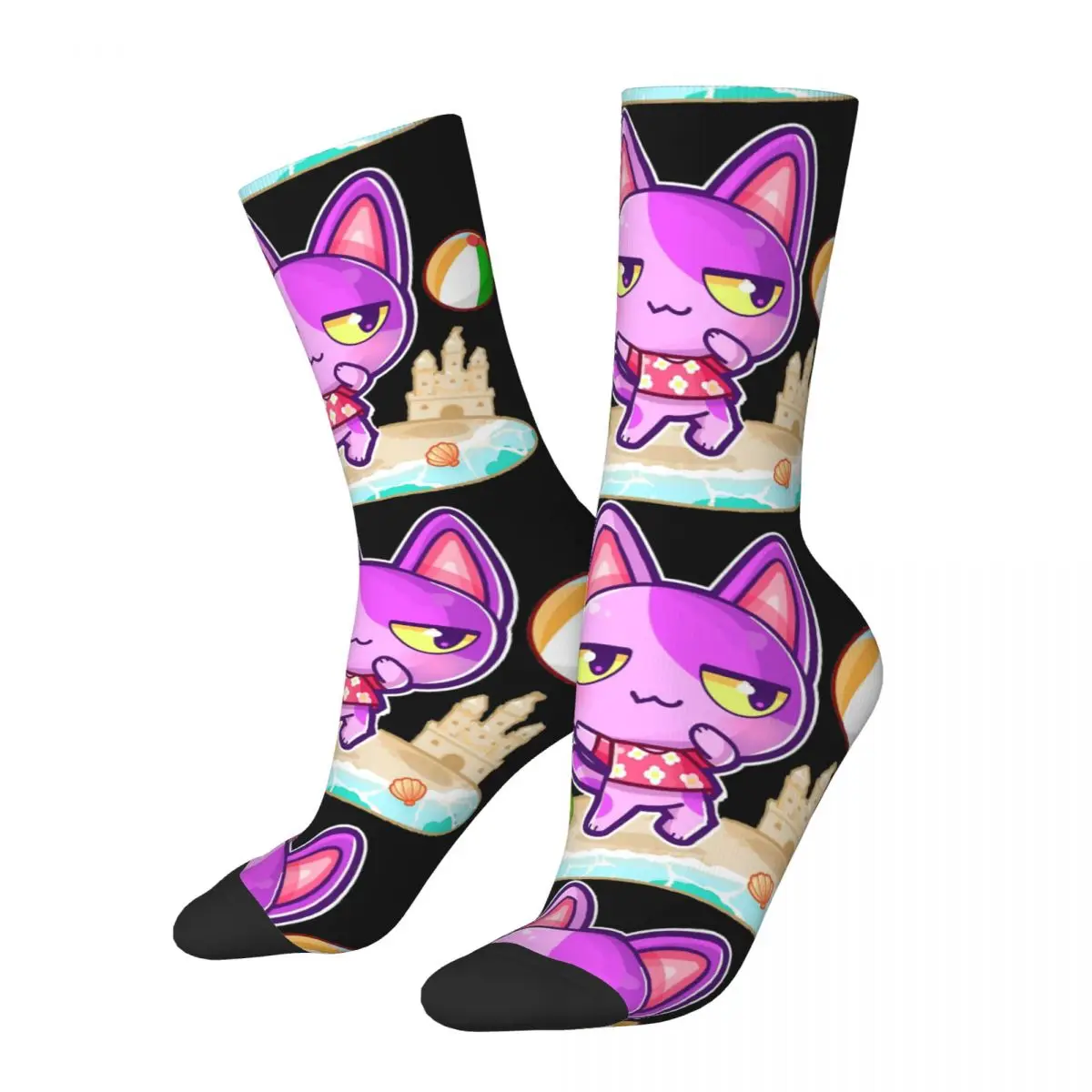 Divertente Calzino A Compressione Pazzo Per Uomo Bob Hip Hop Vintage Animal Crossing New Horizons Happy Pattern Stampato Boys Crew Sock