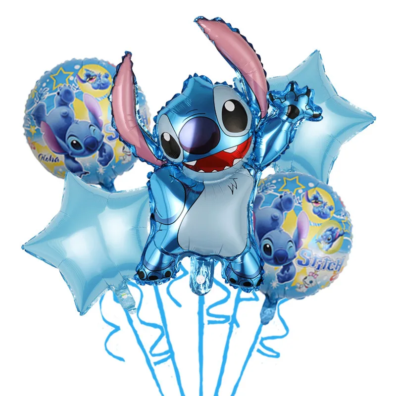 Cartoon Disney Lilo&Stitch Theme Party Foil Balloon Set Baby Shower Boys and Girls Birthday Party Decoration Children's Toy Gift