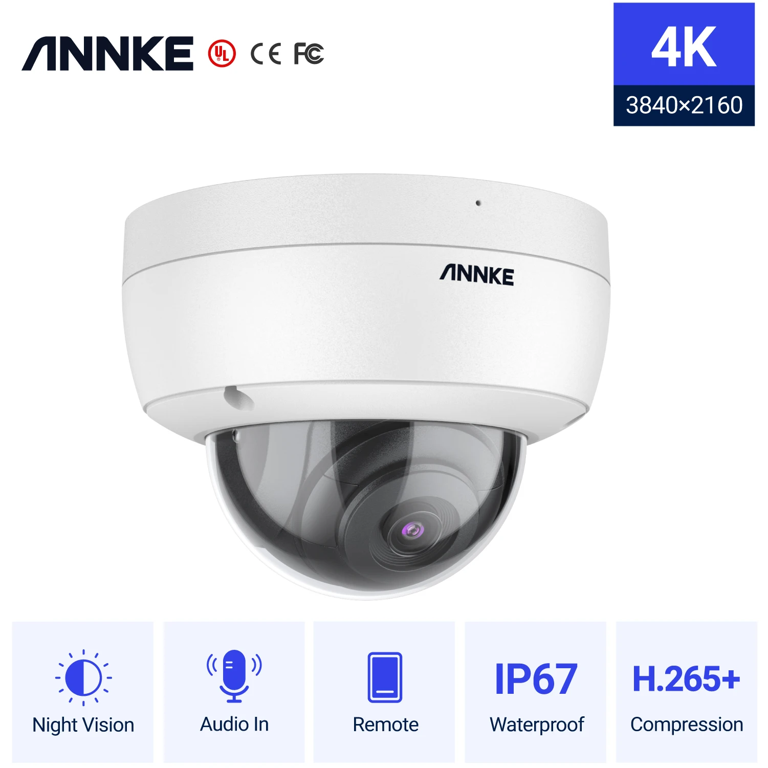 ANNKE 4K PoE камера Ультра HD Антивандальная