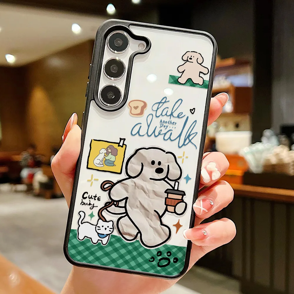 Matte Clear Cartoon Animals Phone Case