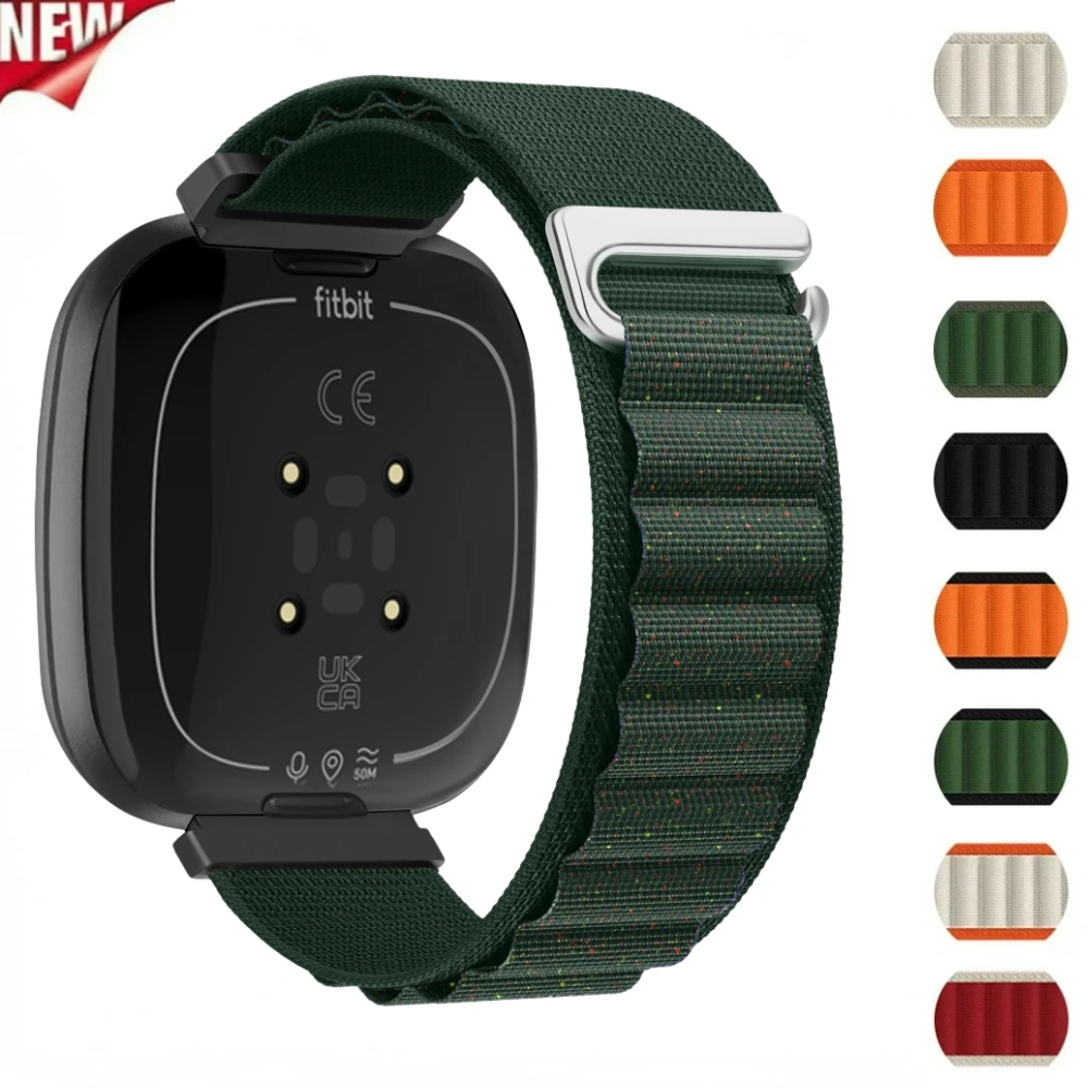 Confezione Da 3 Cinturini Elastici In Nylon Per Fitbit Versa 2, Versa, Versa Lite E SE – Taglia Unica Regolabile (140-250 Mm), Morbidi E Sportivi