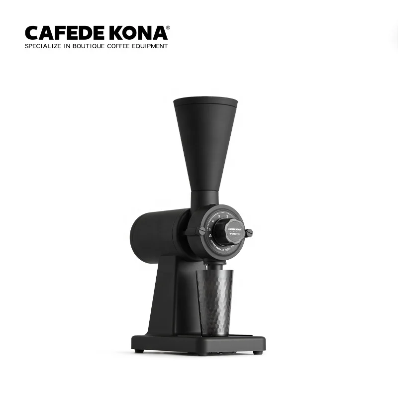 

CAFEDE KONA Supply Coffee Shop Professional Automatic Coffee Grinder Conical Burr Coffee Beans Machine With Grinder
