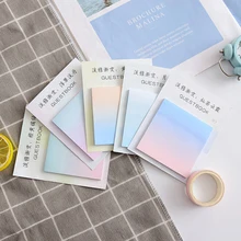 

New Gradient Light Color Sticker N Times Sticky Notes Escolar Papelaria School Supply Bookmark Label 30 Sheets