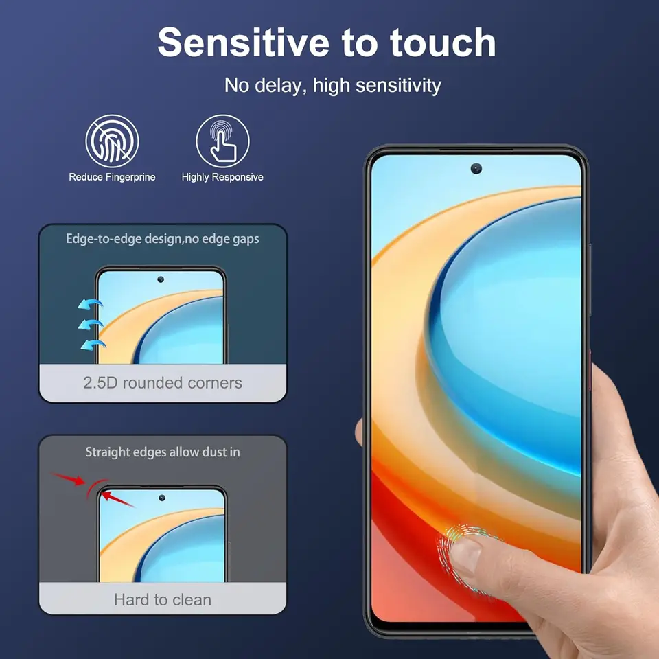 REY Pellicola In Vetro Temperato 3D Per ZTE Blade A75 5G – Copertura Completa, Durezza 9H, Trasparente, Anti Graffio E Anti Impronte - 3