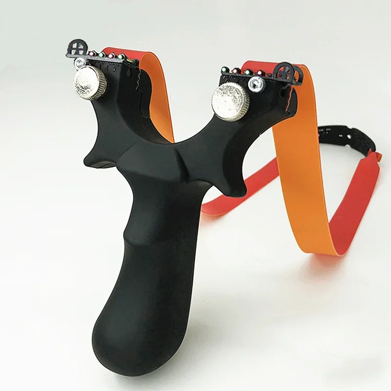 

Precision flat leather slingshot big power feel very comfortable flat rubber band slingshot outdoor hunting sport entertainment