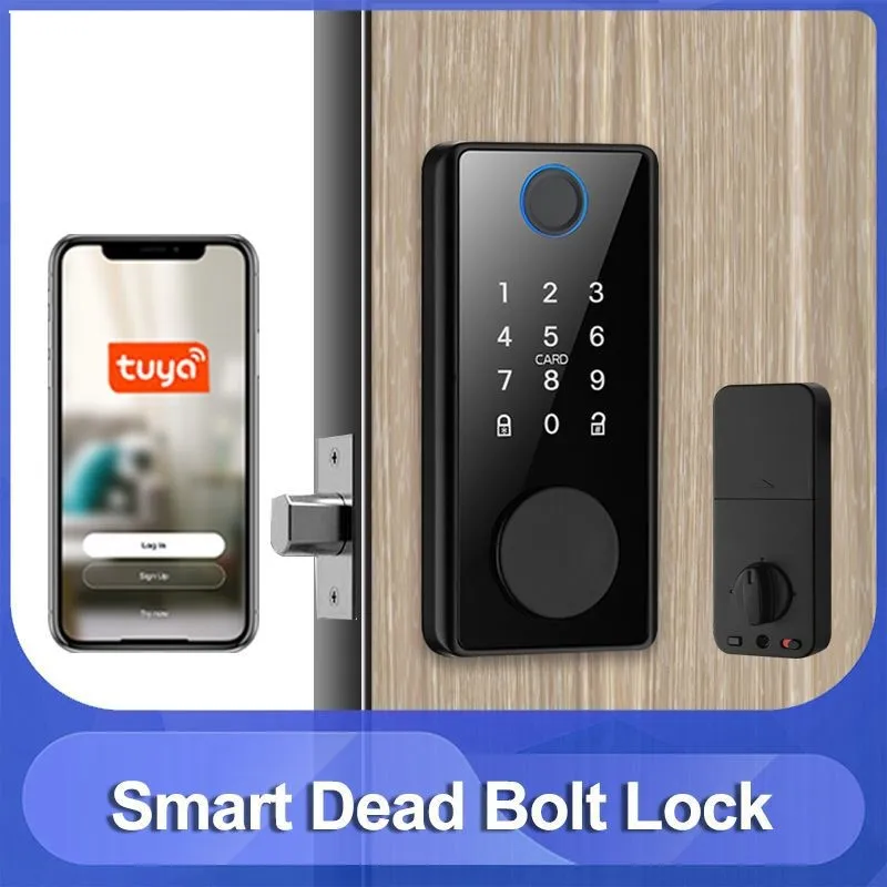 

YDDL-0112-1 Smart Dead Bolt Lock Fingerprint Automatic Password Swipe Card APP Key Channel Warehouse Door Lock