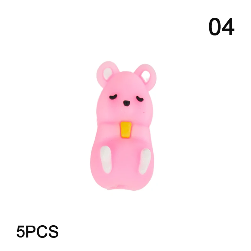 5Pcs Cartoon Cute Nipper Cover Protective Sleeve for Nail Manicure Pedicure Tools Dead Skin Tweezers Cap