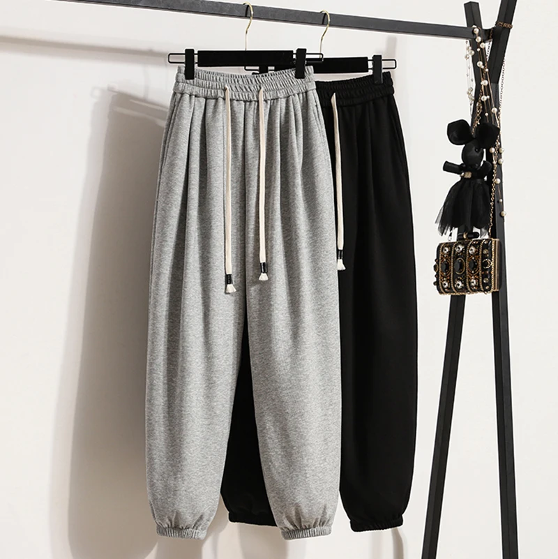 

Black Grey Elastic Waist Loose Spring Autumn Winter 2022 Korean Fashion Women'S Cargo Baggy Pants Harajuku Female Clothing