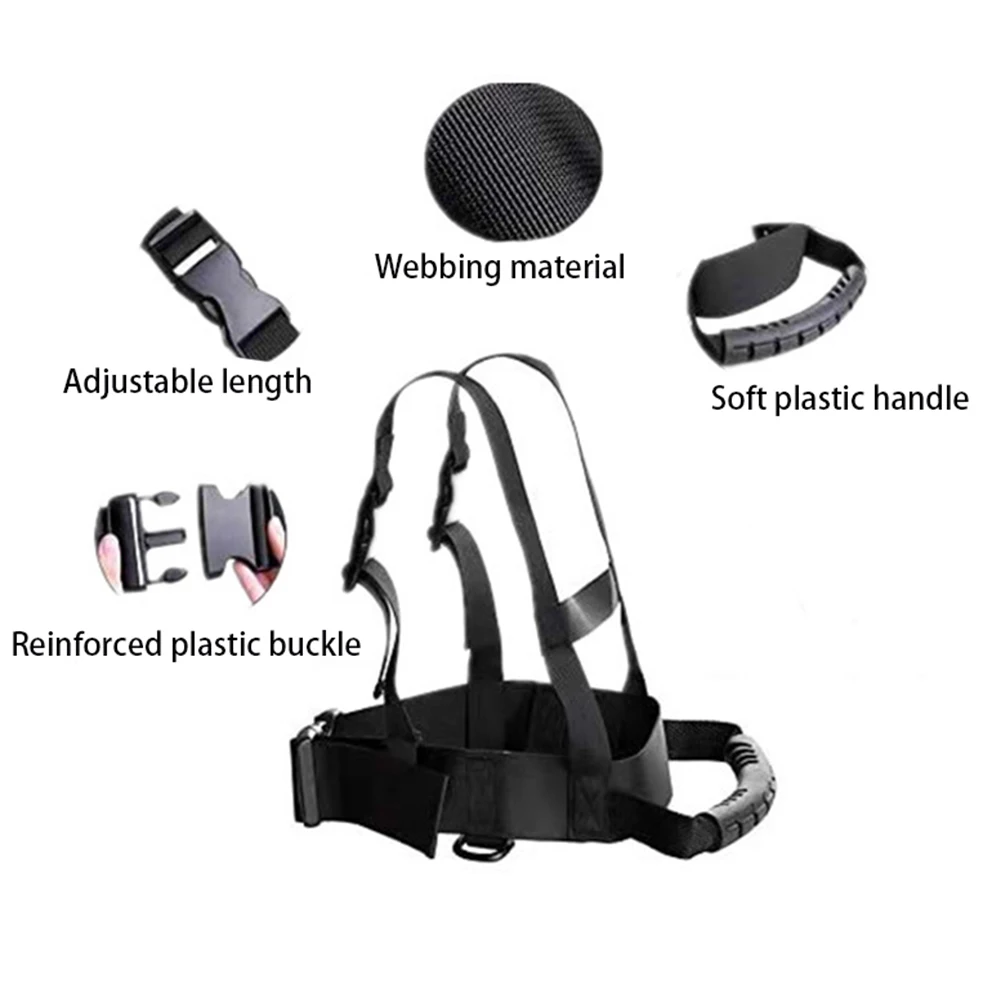 Kids Ski Harness Strap Skating Trainer Skating Skiing Rope Shoulder Strap with Handle Children Ski Harness Belt for Ski Skating 6