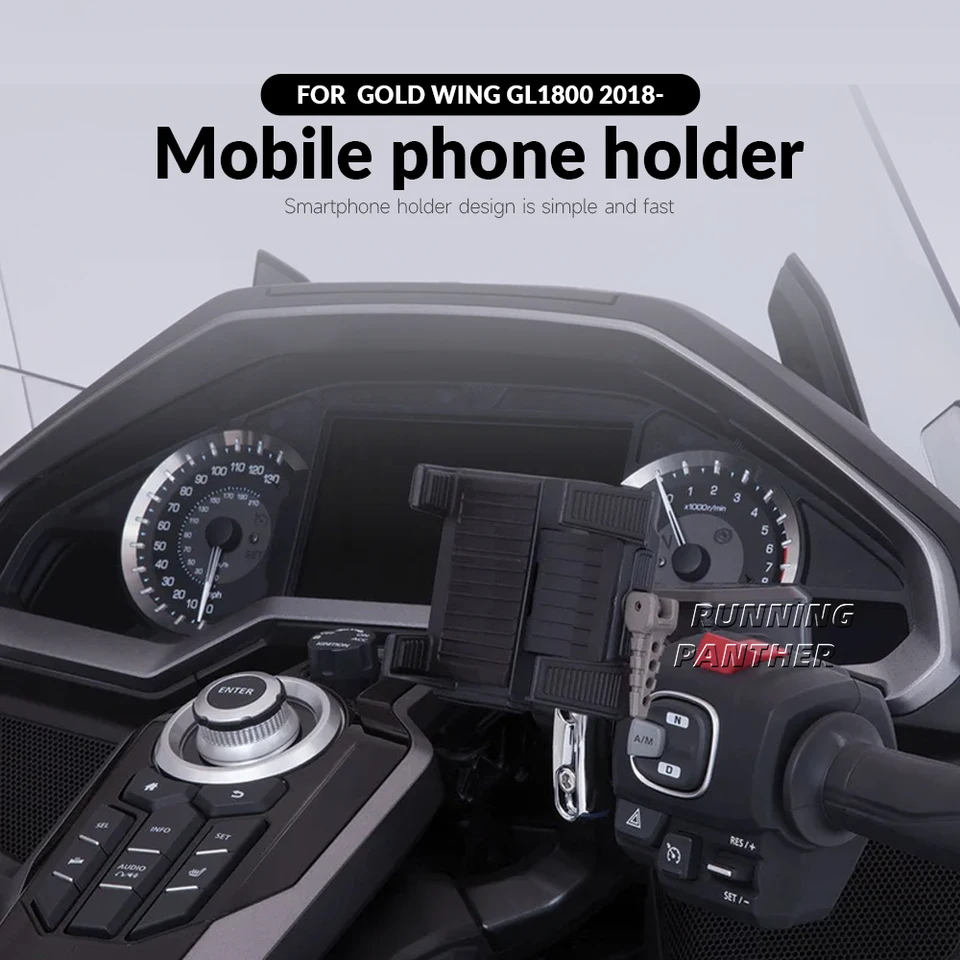 For Honda Gold Wing GL1800 F6B 2018-2024 Motorcycle Phone Navigation Holder (Black