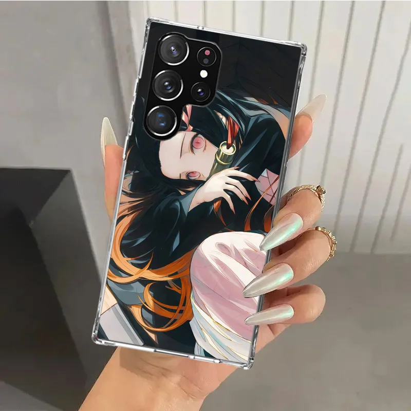 thumbnail image 1 of Funda de teléfono Demon Slayer Kamado Nezuko para Samsung Galaxy S24 S23 S22 S21 Ultra S20 FE S10 Plus S10E S9 S8 + S7 Edge con estampado suave, 1 of 5