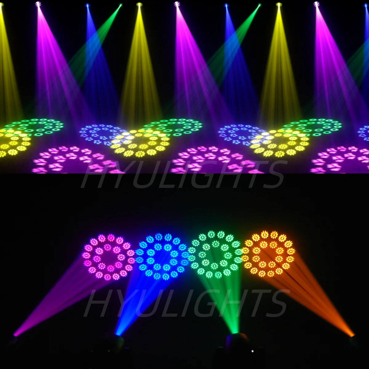 LED Moving Head Beam e Spot Light, Mini BEAM SPOT, 24 prismas rotativos, 14 Gobos, 11Color Wheel, DJ Luzes do Palco, 200W